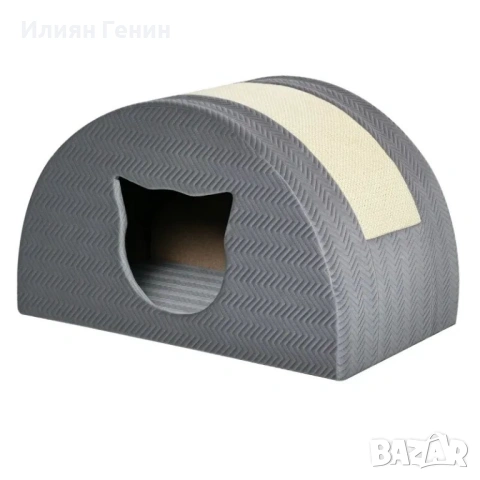 PawHut Котешка пещера с дъска за драскане