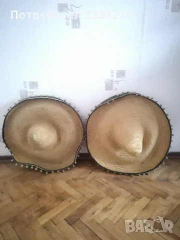 Сомблеро, мексиканска сламена плетена шапка. , снимка 7 - Шапки - 48227842