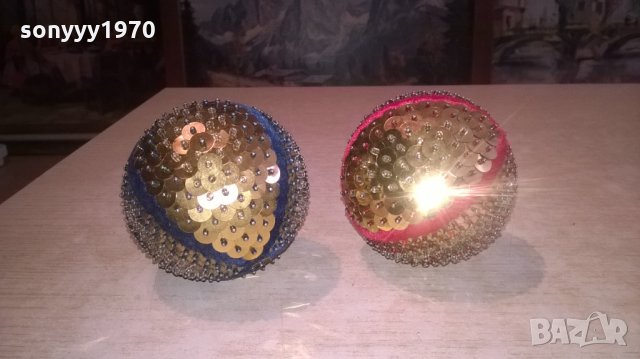 топки 2бр-цвят злато-9см-внос швеицария, снимка 2 - Колекции - 27447048