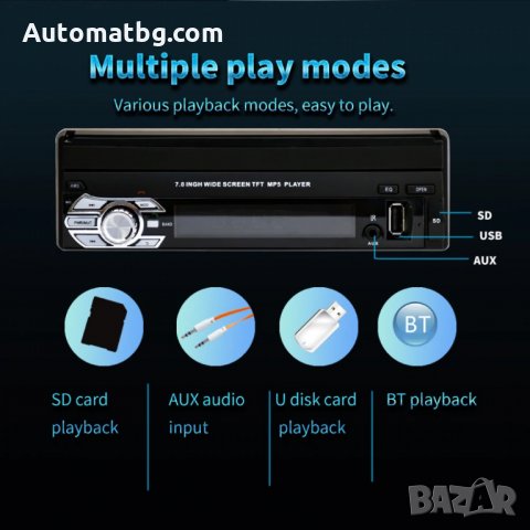 Android Car Radio Automat, 2 Din Автомобилно радио Сензорен екран Мултимедиен плейър BT FM , снимка 4 - Аксесоари и консумативи - 28148486