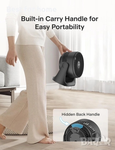 Pelonis Вентилатор за вкъщи с 3 скорости и 7-инчови перки, настолен, снимка 9 - Друга електроника - 53357593