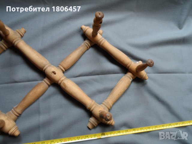 стара дървена окачалка, снимка 3 - Антикварни и старинни предмети - 28955523