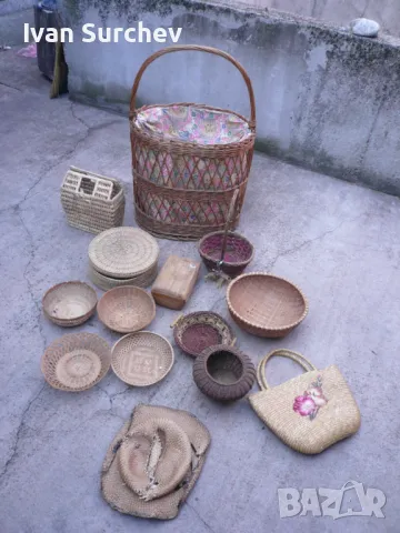 ЛОТ ПЛЕТЕНИ КОШОВЕ , ПАНЕРИ ,ЧАНТА И ДРУГИ, снимка 6 - Други ценни предмети - 47297009
