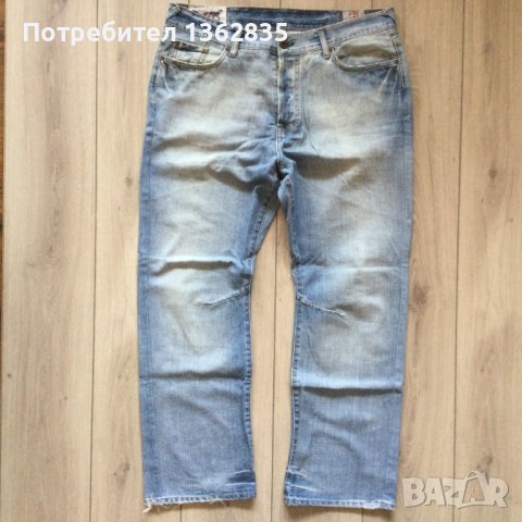 НОВИ сини прави дънки панталон DENIM 73 размер 36 / 30 от САЩ, снимка 1 - Дънки - 43734616