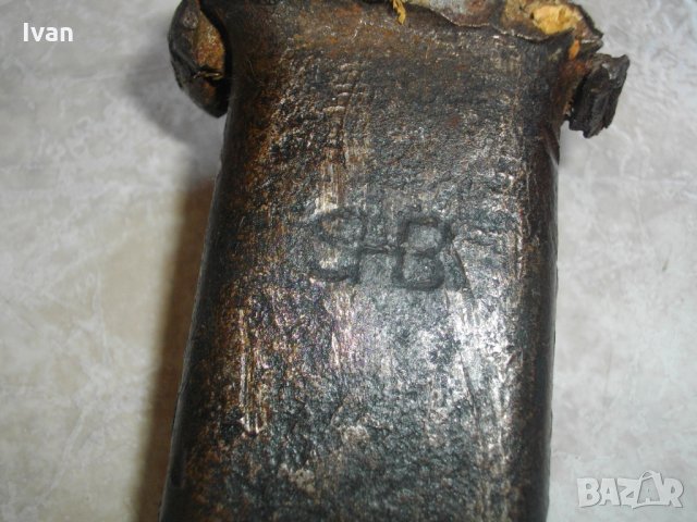 Старо Качество-Стар Масивен Кован Клин-Секач-Нож Кама за Дърва-Цепене-Немска, снимка 5 - Други инструменти - 33301284