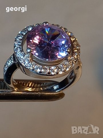 Сребърен пръстен с камъни , снимка 9 - Пръстени - 39281427