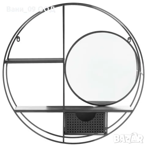 70см! Голяма стенна етажерка с чекмедже и огледало  , снимка 2 - Етажерки - 50109450