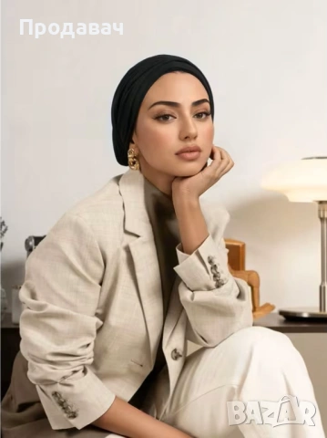 Тюрбан - Елегантен мюсюлмански дамски шал, снимка 2 - Шалове - 53540399