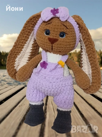 Ръчно изработени плюшени играчки Зайче Маруся , снимка 4 - Плюшени играчки - 52346301