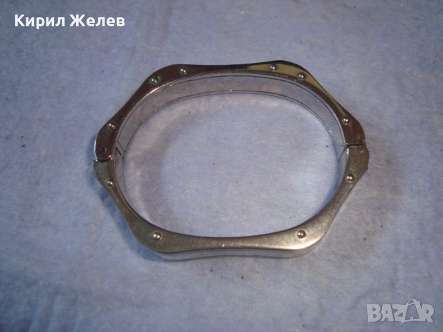 КРАСИВА СТИЛНА МАСИВНА ФЕШЪН - АРТ ОРНАМЕНТИРАНА ГРИВНА с ФАСЕТИРАНИ ЦИРКОНИ 27928, снимка 8 - Гривни - 37065272