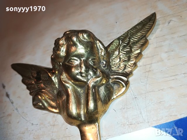 златен ангел-внос швеция-мед/месинг 0606211720, снимка 14 - Антикварни и старинни предмети - 33123426