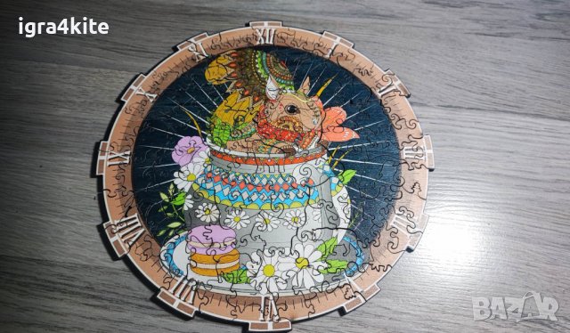 Катерица | Дървен пъзел часовник с части на животни / 9 модела, снимка 6 - Игри и пъзели - 39376325