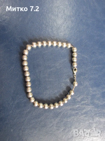 сребърна гривна за крак, снимка 2 - Гривни - 50805662