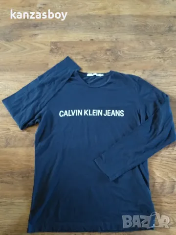 CALVIN KLEIN JEANS - страхотна мъжка блуза М, снимка 4 - Блузи - 48492947