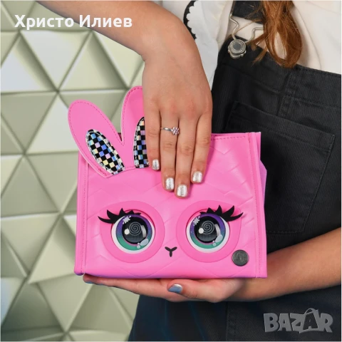 Интерактивна Детска чанта Purse Pets Зайче с мигащи очи и звуци, снимка 4 - Други - 50878546