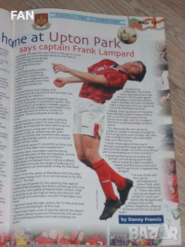 Англия - България до 21 г. футболна програма 1998 квалификация за ЕП до 21г. с уч. на Стилиян Петров, снимка 8 - Фен артикули - 38813137