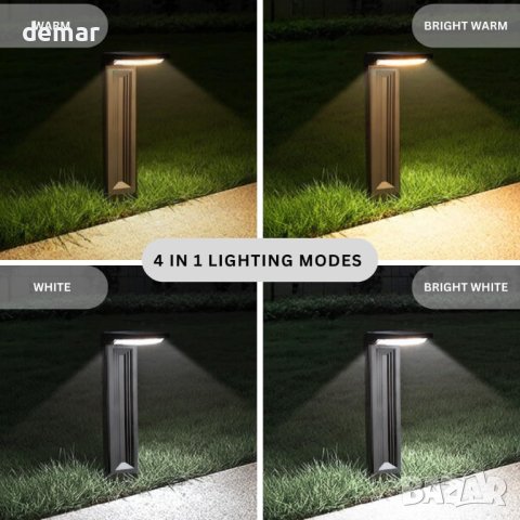 TENECO Външни соларни лампи 60 LED градински ландшафтни водоустойчиви  супер ярки, IP65 , снимка 3 - Лед осветление - 44068219