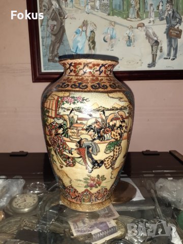 Сатцума Satsuma стара голяма ваза порцелан маркировка
