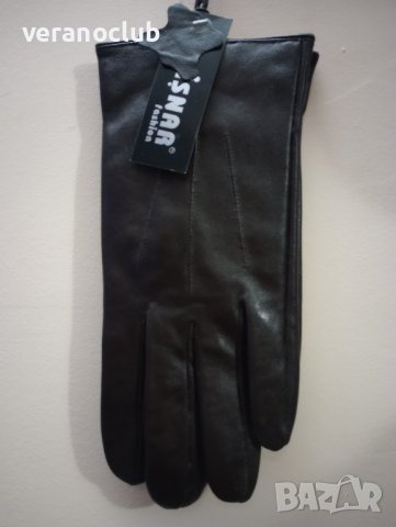 Кафяви мъжки кожени ръкавици Естествена кожа М, снимка 2 - Ръкавици - 43750618
