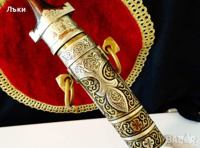 Ханджар,кама с ножница,маркировка на майстора. , снимка 3 - Антикварни и старинни предмети - 51800630