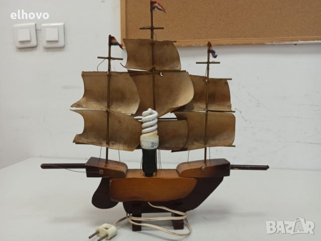 Дървено корабче-лампа -1, снимка 4 - Антикварни и старинни предмети - 32834238