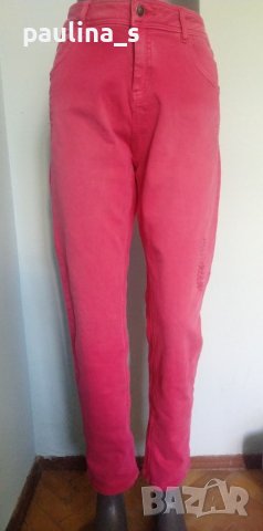 Малинени еластични дънки "s'Oliver" / голям размер , снимка 3 - Дънки - 40355361