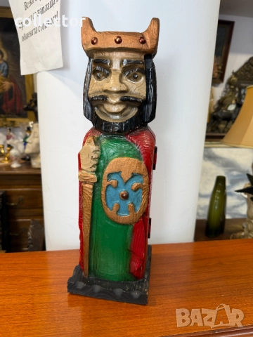 Дървена кутия за вино "ВИКИНГ".  №7398, снимка 2 - Антикварни и старинни предмети - 51894316