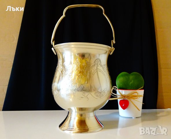 Английски съд за лед,ледарка,маркировка,барок.