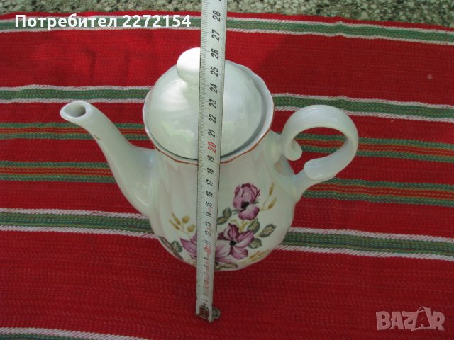 Порцеланов чайник, снимка 5 - Антикварни и старинни предмети - 34838918