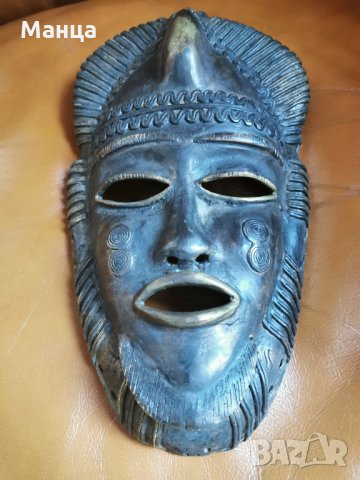 Бронзова маска Бауле, снимка 4 - Антикварни и старинни предмети - 33505083