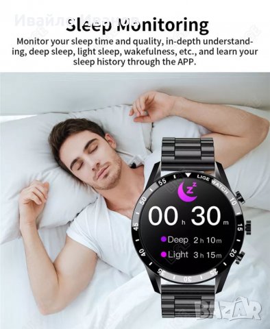 Смарт часовник Lige amoled, IP67, снимка 13 - Смарт гривни - 37442929