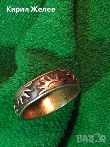 Стар СРЕБЪРЕН ВИНТИДЖ АРТ ПРЪСТЕН ОКСИДИРАНО СРЕБРО 925 Тип ХАЛКА ОРНАМЕНТИРАН със СЛЪНЦА 39907, снимка 3 - Пръстени - 42644156