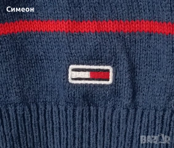 Tommy Jeans Pullover оригинален пуловер L памучен пуловер Hilfiger, снимка 8 - Пуловери - 44077784