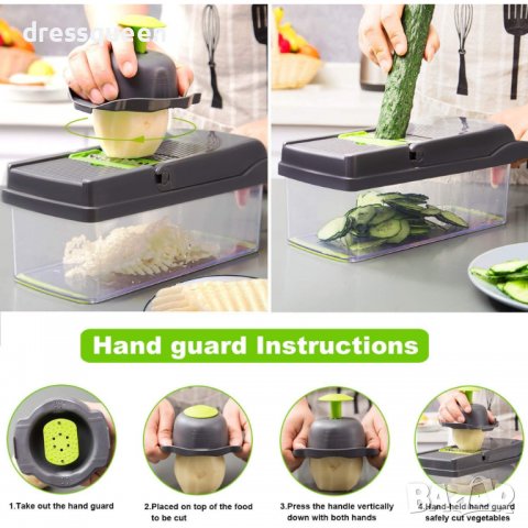 3758 Кухненско ренде за зеленчуци с различни приставки, снимка 9 - Аксесоари за кухня - 38189743