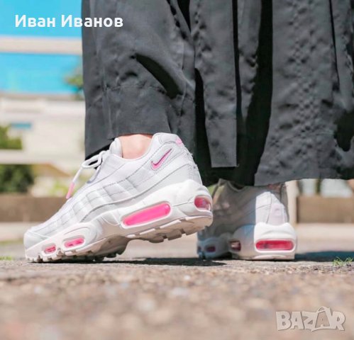 оригинални маратонки  NIKE AIR MAX 95 SE Pink White  номер 39, снимка 5 - Маратонки - 40672613