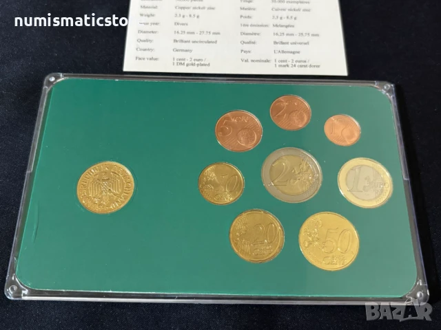 Германия 2003-2019 г. - Евро сет от 1 цент до 2 евро + 1 дойче марка 1950, снимка 3 - Нумизматика и бонистика - 51392861