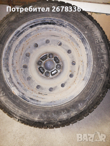 Зимни гуми със стоманени джанти , снимка 4 - Гуми и джанти - 36531505