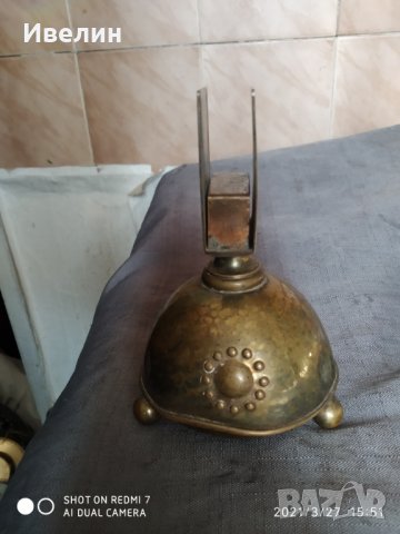 стара поставка за кибрит от бронз, снимка 2 - Антикварни и старинни предмети - 32376238