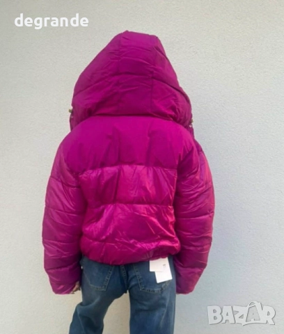 ШОК ЦЕНА Дамско яке в Циклама с ръкавички, снимка 4 - Якета - 52842602