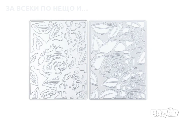 Фонови щанци (шаблони) за рязане и релеф Sizzix рози, снимка 2 - Други - 50504373