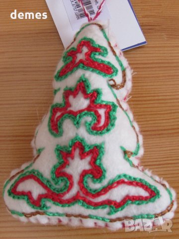 Автентична текстилна коледна играчка от филц с казахски национални мотиви, снимка 1 - Декорация за дома - 27023956