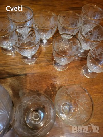 Ретро кристална кана и чаши , снимка 6 - Сервизи - 38041954
