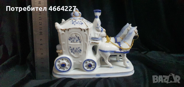 Порцеланова композиция " Карета с фигури", снимка 5 - Колекции - 53013242