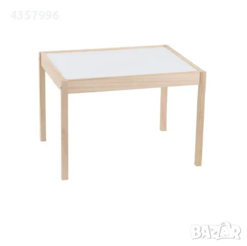 Комплект детска масичка и стол, За деца, Дърво, Бял , снимка 2 - Мебели за детската стая - 49673130