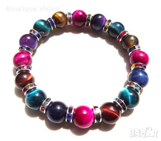 Ново! Гривна с естествени камъни - Тигрово око