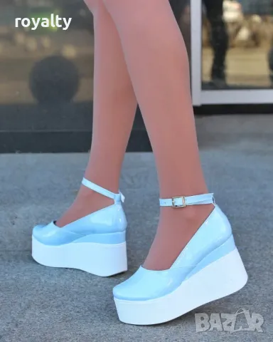 Обувки на платформа - Лак