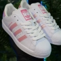 Adidas Superstar Бели с Розови Ленти, снимка 4