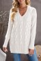 Дамски памучен пуловер в бяло, снимка 1 - Блузи с дълъг ръкав и пуловери - 43152461