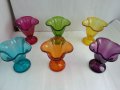 Цветни стъклени чаши купи, снимка 2