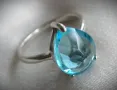 Сребърен западноевропейски пръстен с топаз, снимка 1